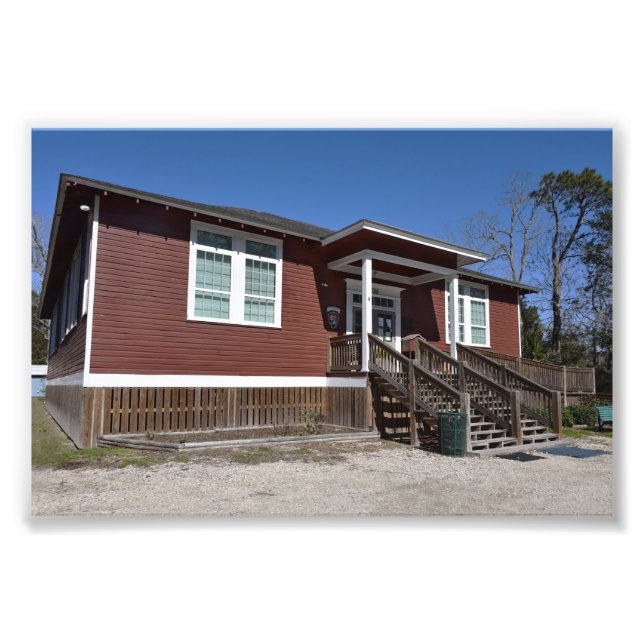 Little Red Schoolhouse, Dauphin Island, Alabama Photo Print (Front)