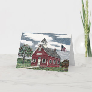 Little Red Schoolhouse Personalised Note Cards