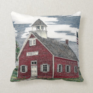 Little Red Schoolhouse Throw Pillow