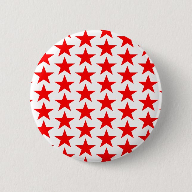 Little Red Stars Pattern 6 Cm Round Badge (Front)