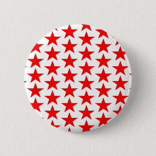 Little Red Stars Pattern 6 Cm Round Badge