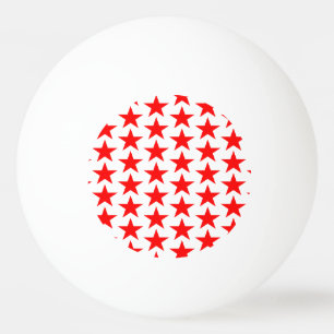 Little Red Stars Pattern Ping Pong Ball