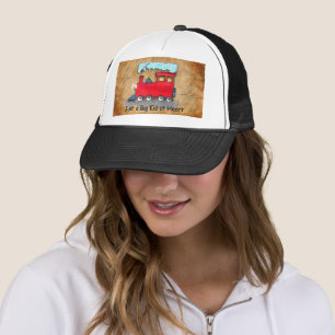 Little Red Train Art "Just a Big Kid at Heart" Trucker Hat