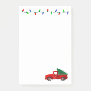 Little Red Truck Christmas Post-it Notes