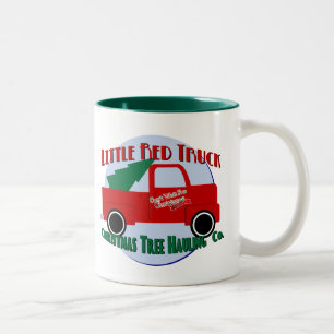 Little Red Truck Christmas Tree Hauling Co. Two-Tone Coffee Mug