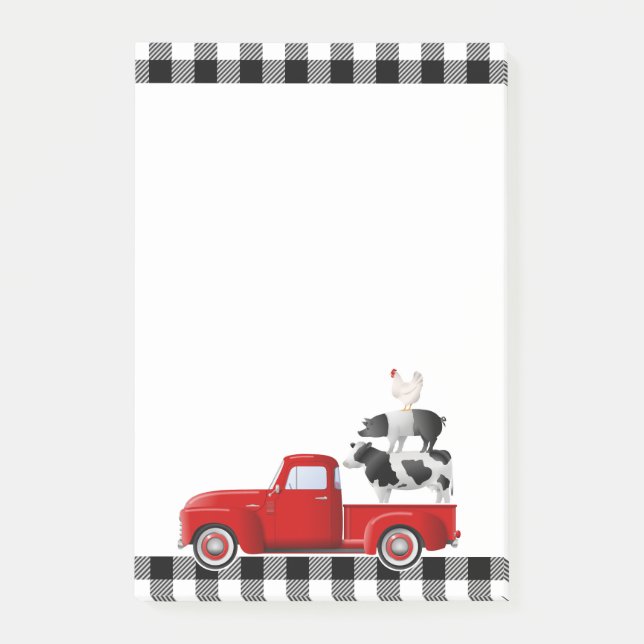 Little Red Truck Farm Animal Stack Post-it Notes (Front)
