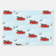 Little Red Truck lovers gift wrap