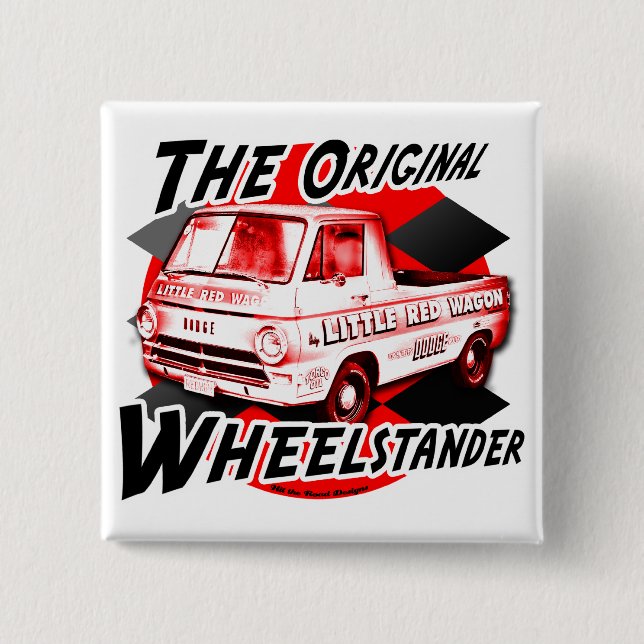 Little Red Wagon 15 Cm Square Badge (Front)