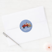 Little Red Wagon Teddy Bear Sports Custom Sticker (Envelope)