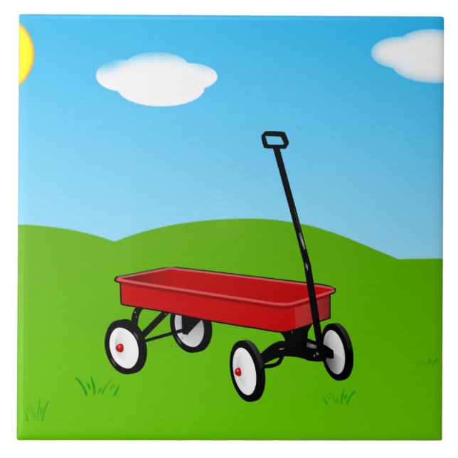 Little Red Wagon  Tile (Front)
