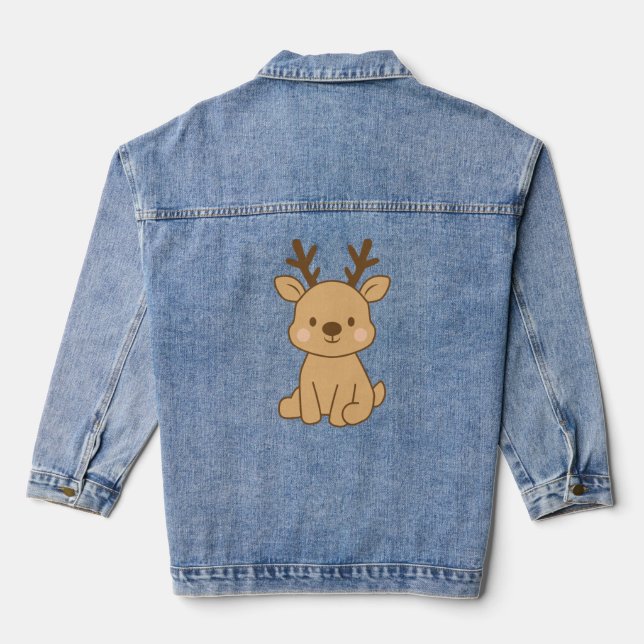 Little Reindeer Denim Jacket (Back)