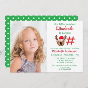 Little Reindeer Kids Birthday Invitation