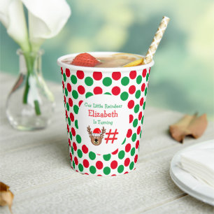 Little Reindeer Kids Birthday Paper Cups