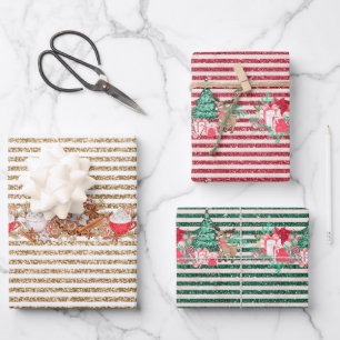 Little Reindeer With Christmas Tree Wrapping Paper