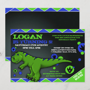 Little Rex Birthday Party Invitations