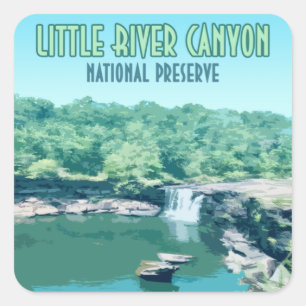 Little River Canyon National Preserve Alabama Square Sticker