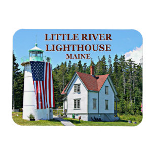Little River Lighthouse, Cutler Maine Photo Magnet