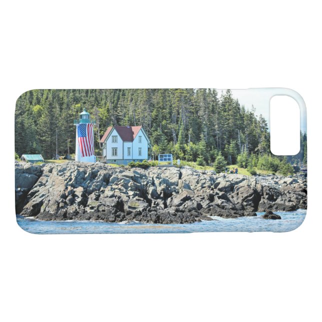 Little River Lighthouse, Maine iPhone Case (Back (Horizontal))