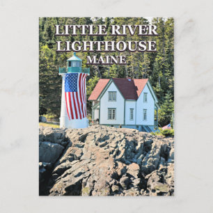 Little River Lighthouse, Maine Postcard