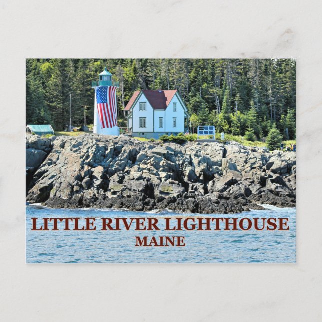 Little River Lighthouse, Maine Postcard (Front)