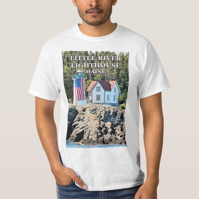 Little River Lighthouse, Maine T-Shirt (Front)