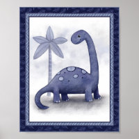 Little Roar Dinosaur - Brachiosaurus Nursery Art