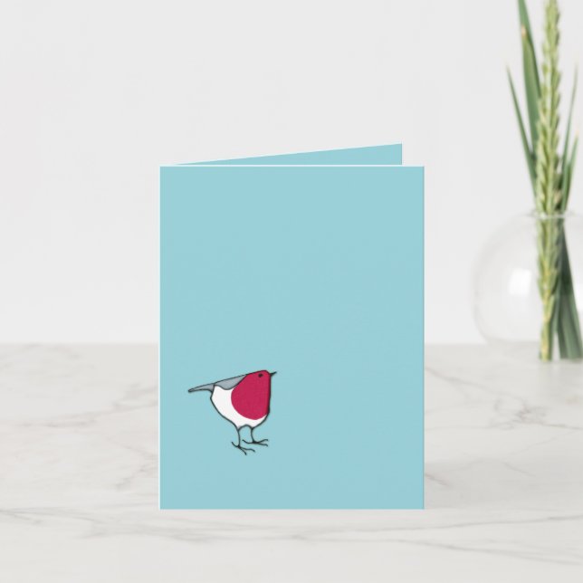 Little Robin blue Note Card (Front)