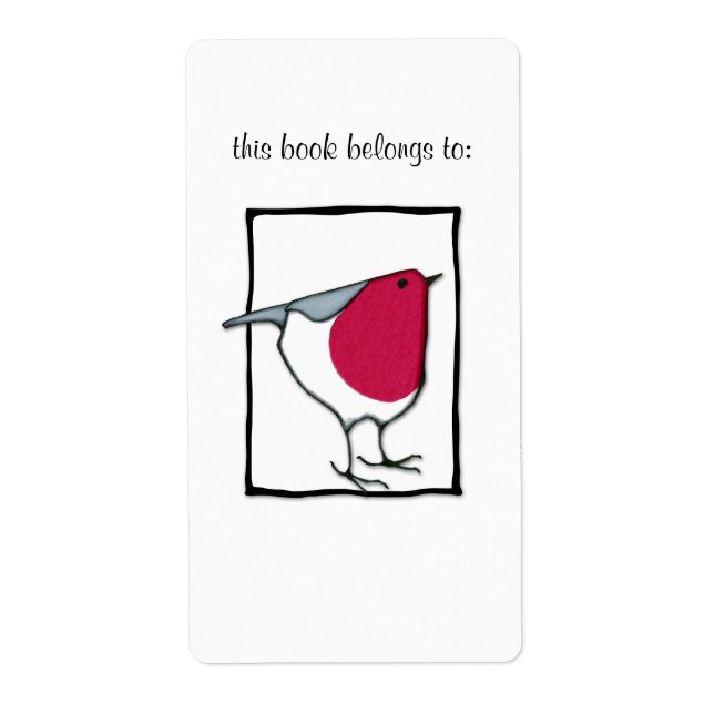 Little Robin Bookplate Label (Front)