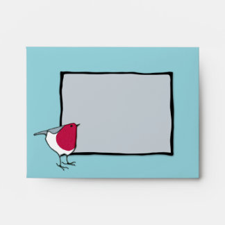 Little Robin grey Note Card Envelope