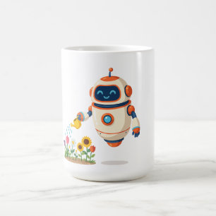Little Robot Gardener Coffee Mug