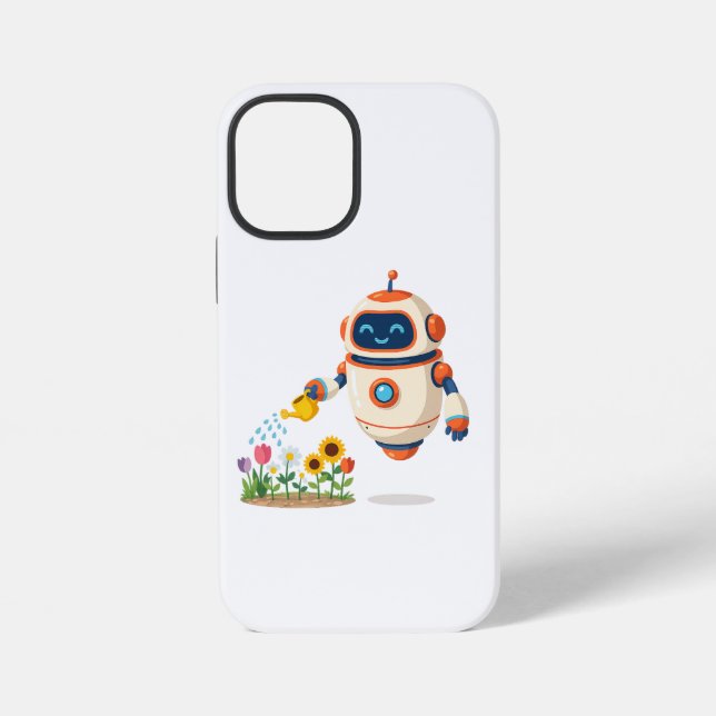 Little Robot Gardener iPhone Case (Back)