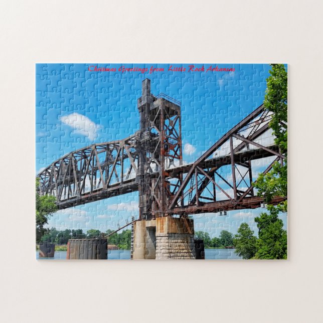 Little Rock Arkansas. Christmas Greetings Jigsaw Puzzle (Horizontal)