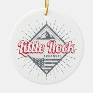 Little Rock Arkansas City United States USA Design Ceramic Tree Decoration