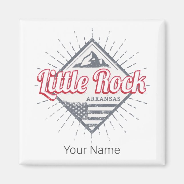 Little Rock Arkansas City United States USA Design Magnet (Front)