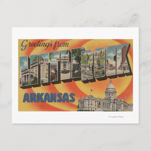 Little Rock, Arkansas - Large Letter Scenes Postcard (Front)