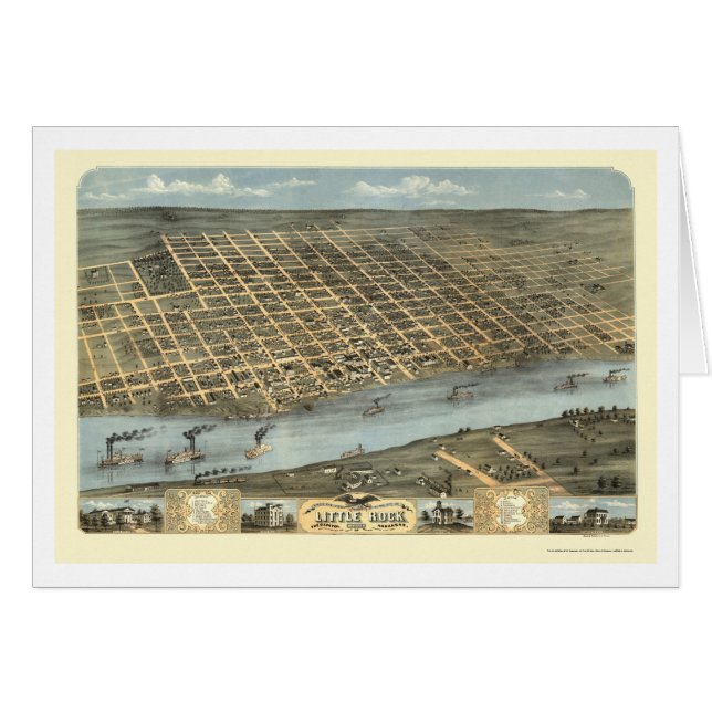 Little Rock, Arkansas Panoramic Map - 1871 (Front Horizontal)