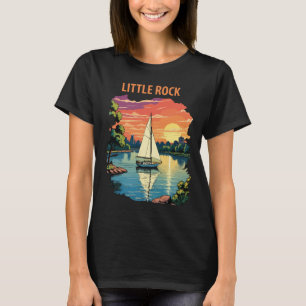 Little Rock Arkansas River Retro Travel T-Shirt