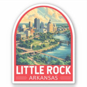 Little Rock Arkansas Travel Art Emblem