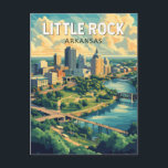 Little Rock Arkansas Travel Art Vintage Postcard<br><div class="desc">Little Rock retro vector travel design. Little Rock,  the capital of Arkansas,  is a city on the Arkansas River. It’s home to the William J. Clinton Presidential Library and Museum.</div>