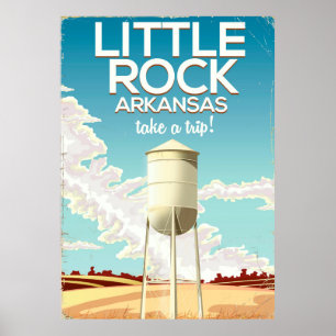 Little Rock Arkansas travel poster