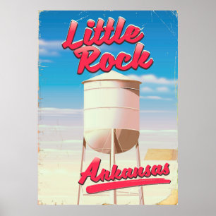 Little Rock, Arkansas vintage travel poster
