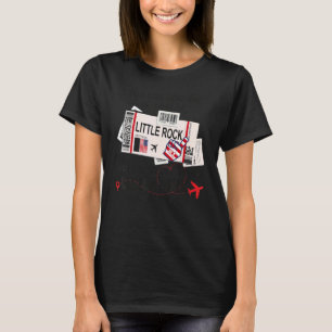 Little Rock Girl   Little Rock Boarding Pass T-Shirt