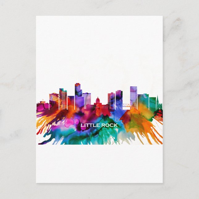 Little Rock Skyline Invitation Postcard (Front)