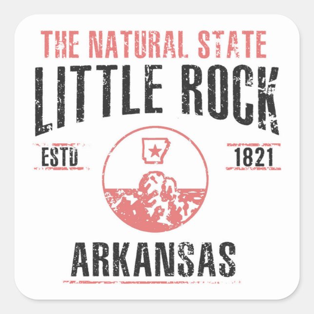 Little Rock Square Sticker (Front)