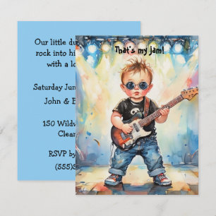 Little Rock Star Party Digital Download Invitation