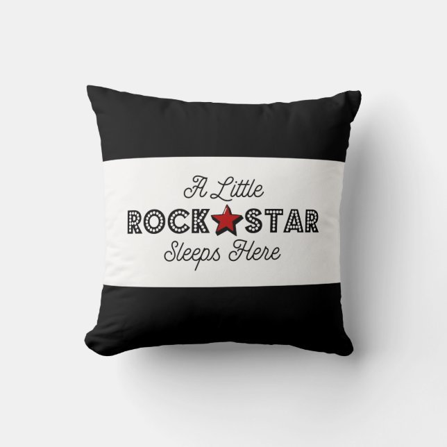 Little Rock Star Rocker Kid Rock and Roll Baby Cushion (Front)