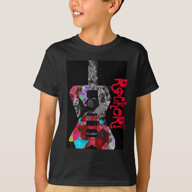 'Little Rocker' Cool Guitar T-Shirt! T-Shirt (Front)