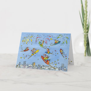 Little Rockets Happy New Year - Greeting Card