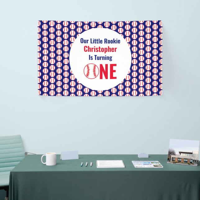 Little Rookie Baseball 1st Birthday Banner (Tradeshow)