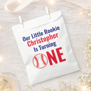 Little Rookie Baseball 1st Birthday Favour Bags